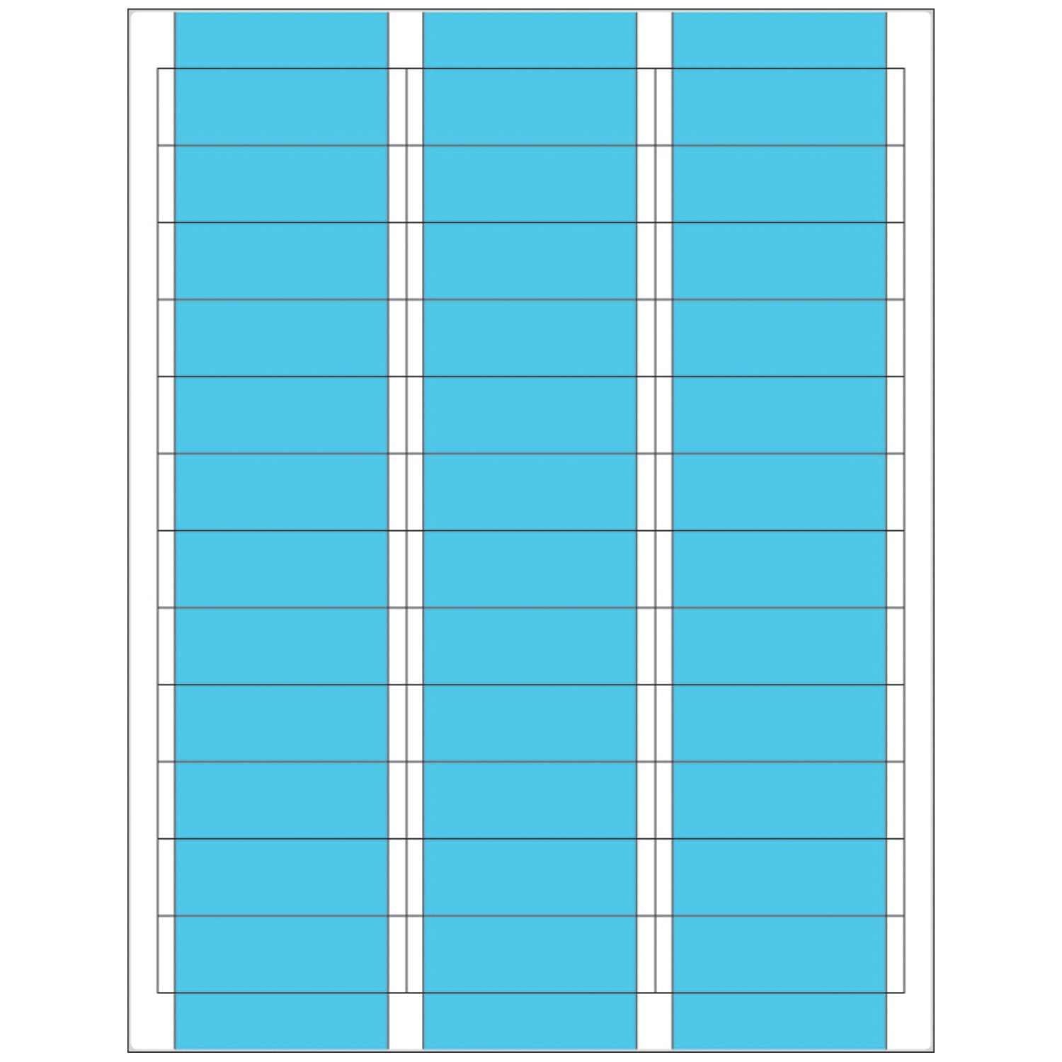 Patient Charge Labels, 13/16" x 2 5/8", Blue, 9,000/bx