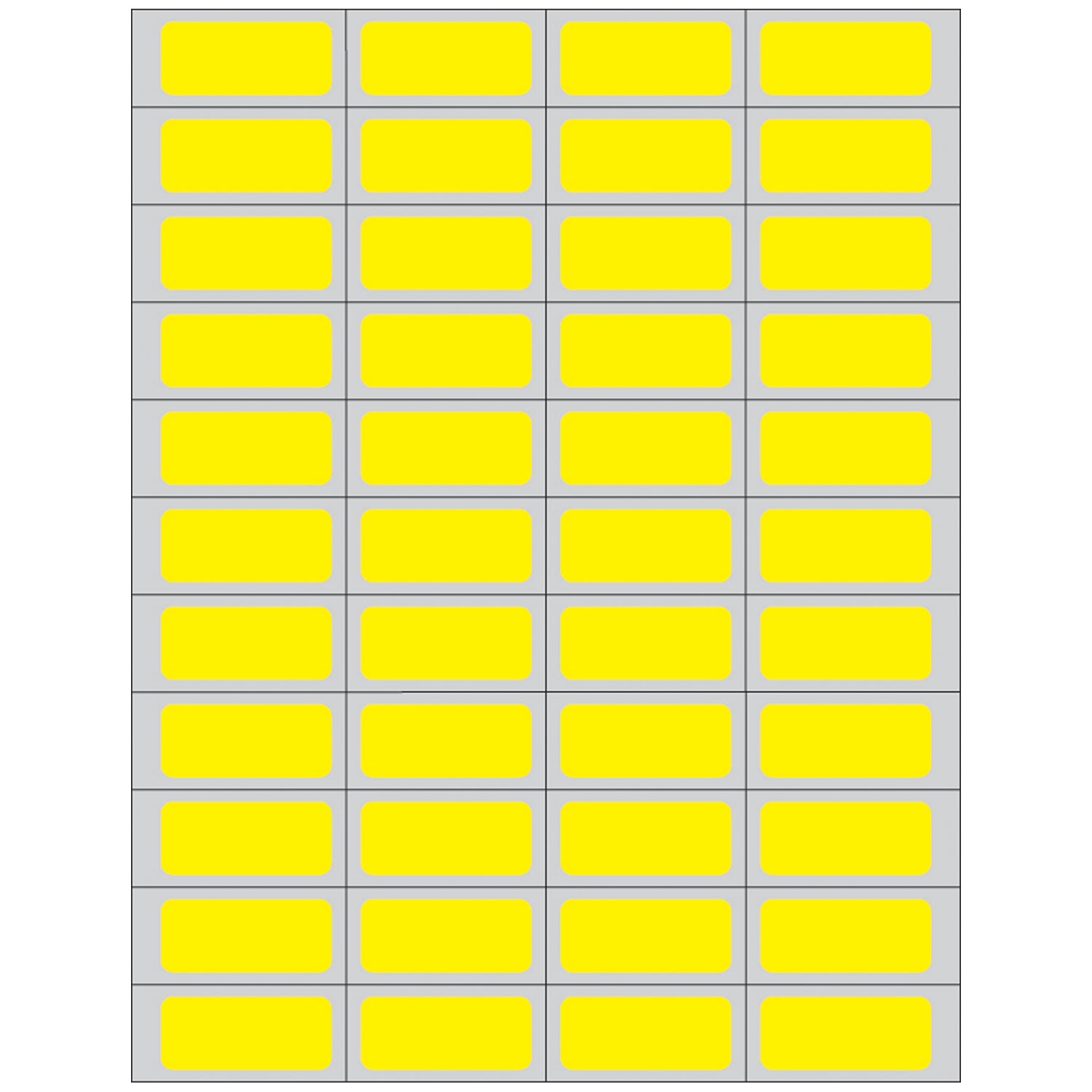 Patient Charge Labels, _" x 1_", Yellow, 11,000/bx