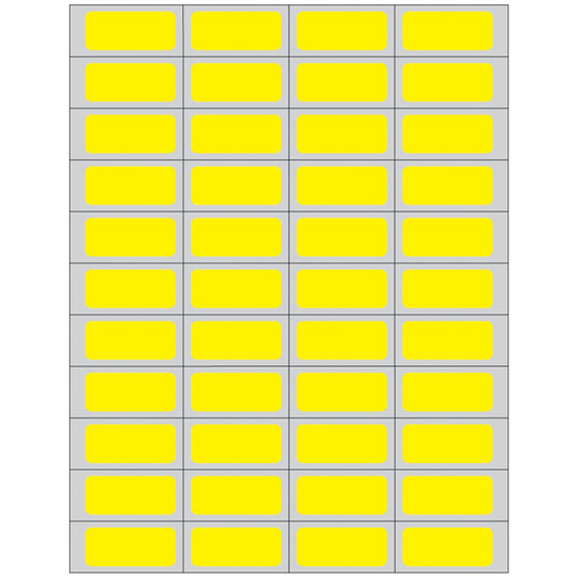 Patient Charge Labels, _" x 1_", Yellow, 11,000/bx