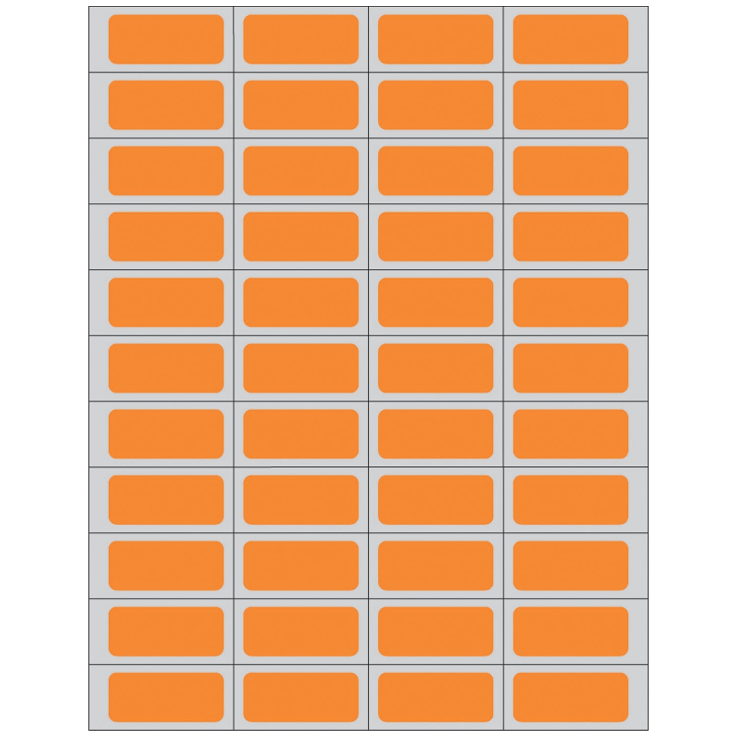 Patient Charge Labels, _" x 1_", Orange, 11,000/bx