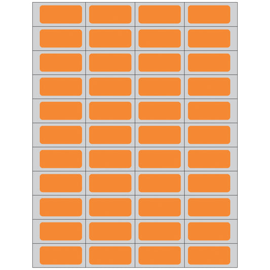 Patient Charge Labels, _" x 1_", Orange, 11,000/bx