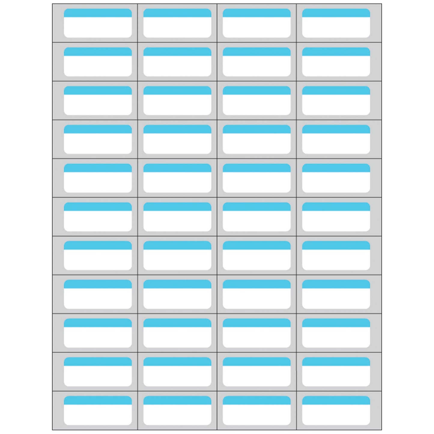 Patient Charge Labels, _" x 1_", Blue Stripe, 11,000/bx