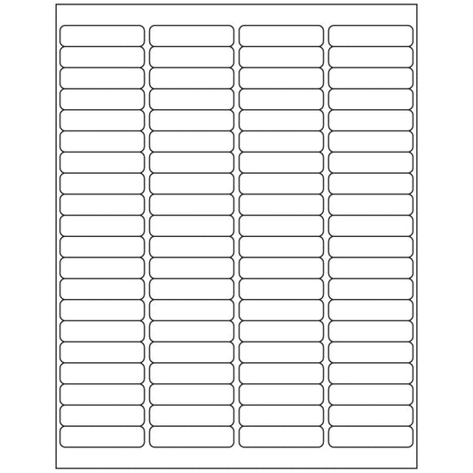 Single Ply Labels, White, On 8_" x 11" Sheets, _" x 2", 8,000/bx