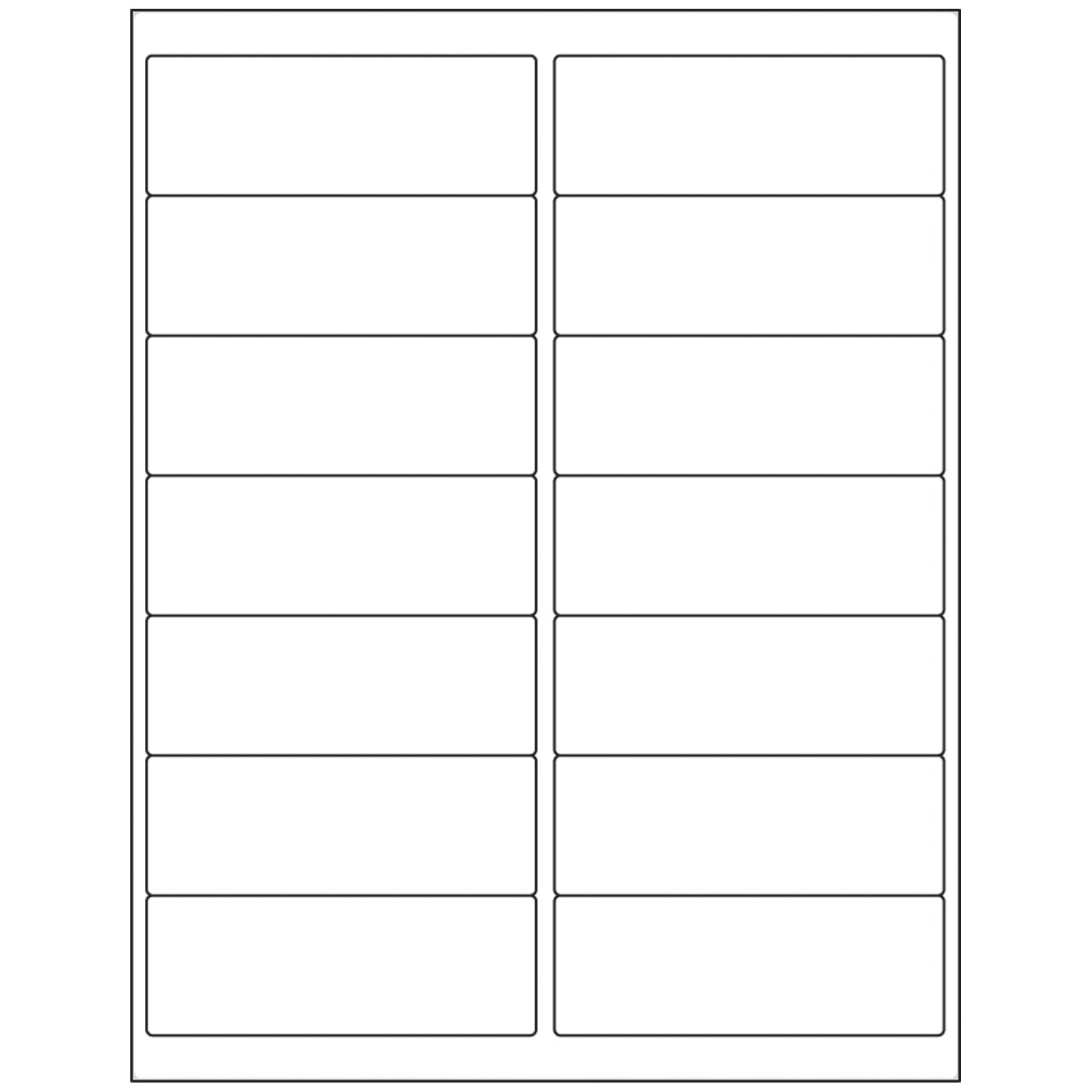 Single Ply Labels, White, On 8_" x 11" Sheets, 1 7/16" x 4", 1,400/bx
