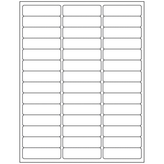 Single Ply Labels, White, On 8_" x 11" Sheets, _" x 2 5/8", 39/sheet, 10,500/bx