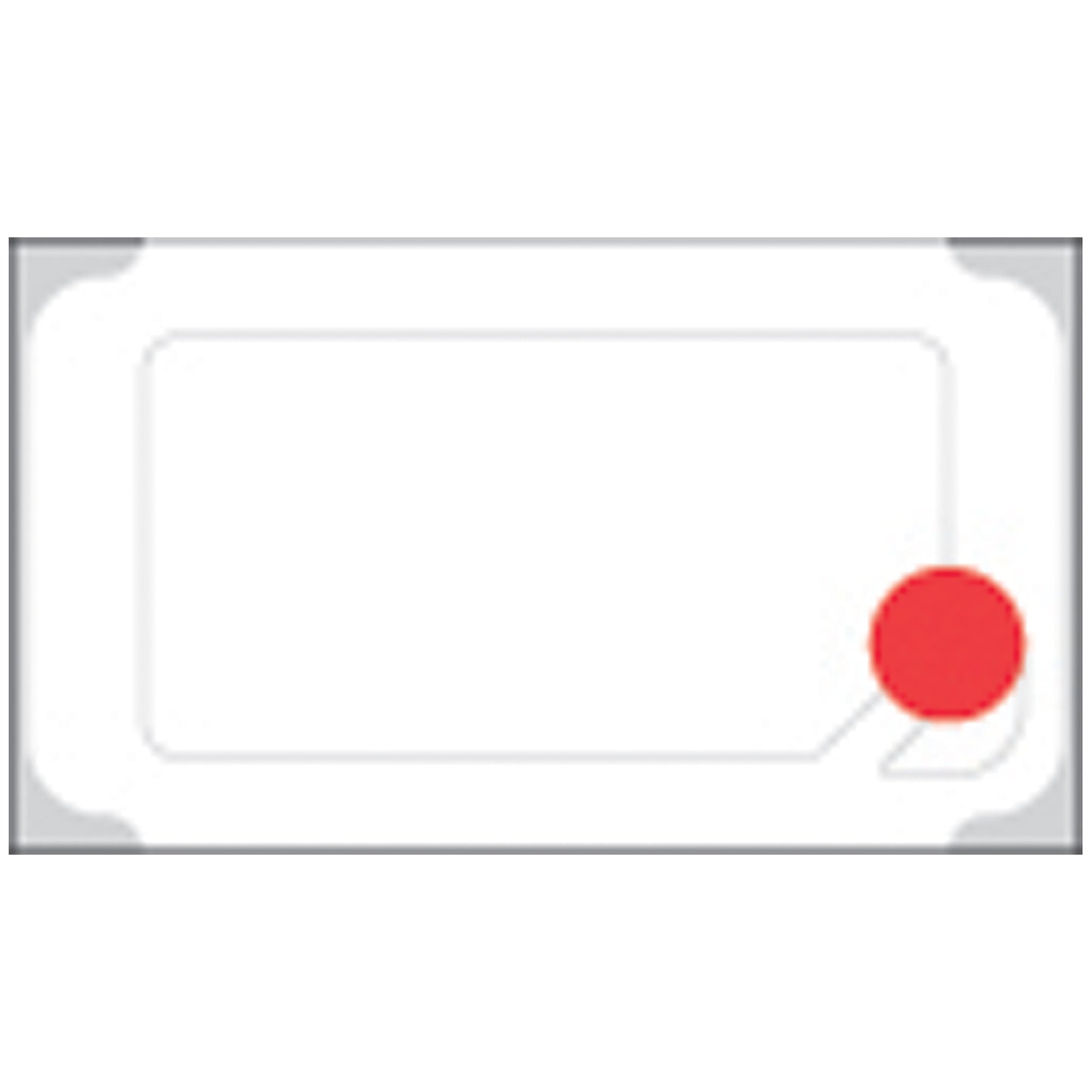 Single Ply, Direct Coated Thermal Labels For All HealthCoder Models, 1" x 1 11/16", White/Red Dot (for blister cups), 1,500/rl, 6 rl/bx