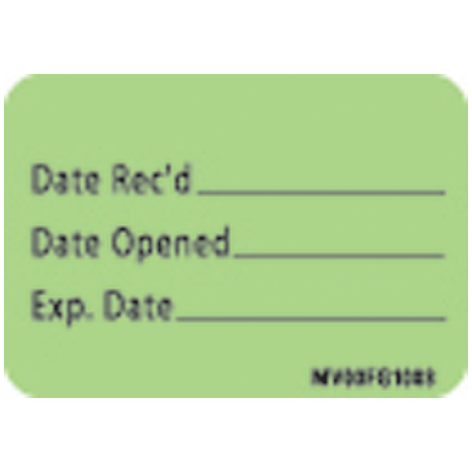Date Rec'd Labels For Central Service, 1 7/16" x 1", Fluorescent Green, 666/rl