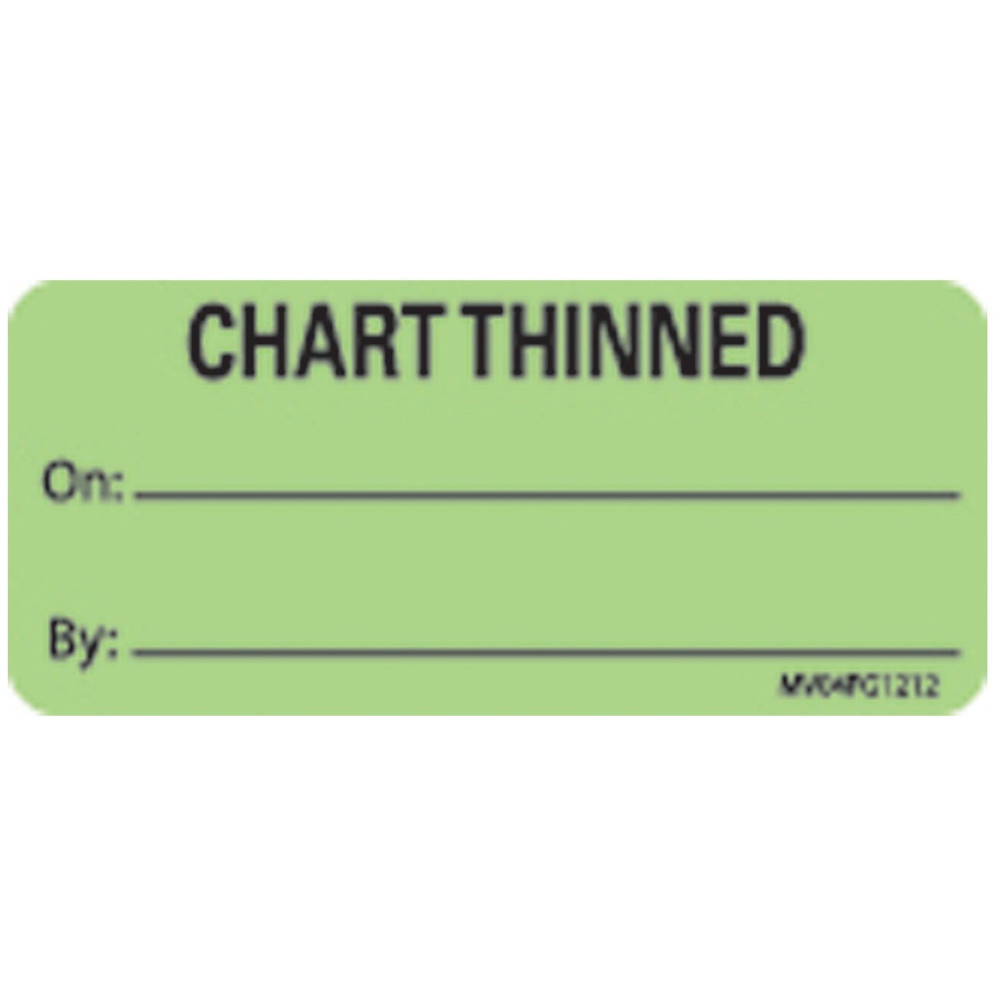 Chart Thinned Labels For General Purpose, For Medical Records, 2_" x 1", Fluorescent Green, 420/rl