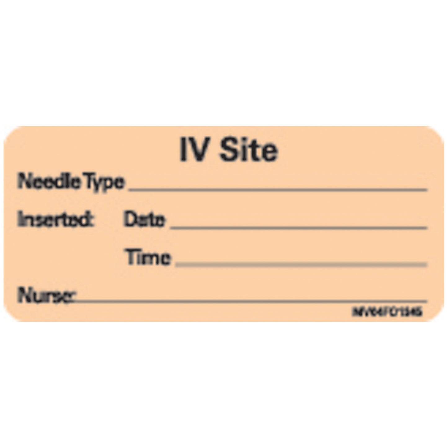 IV Site Labels For Nursing, 2_" x 1", Fluorescent Orange, 420/rl