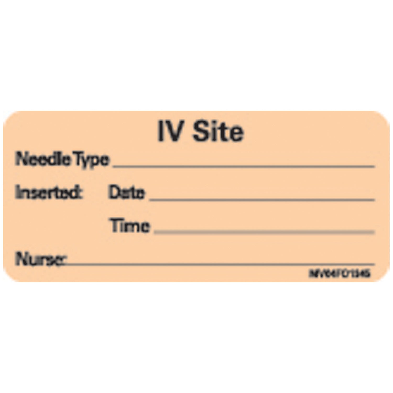 IV Site Labels For Nursing, 2_" x 1", Fluorescent Orange, 420/rl