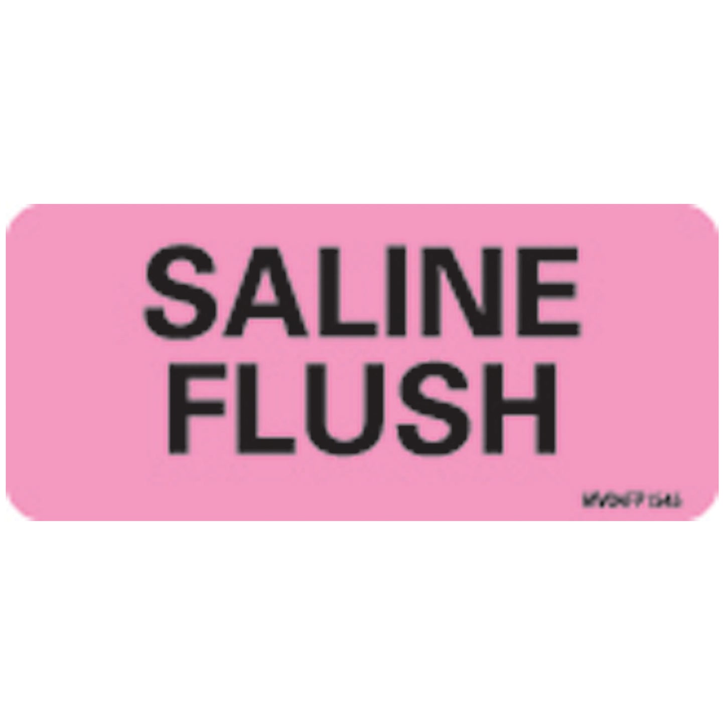 Saline Flush Labels For Nursing, 2_" x 1", Fluorescent Pink, 420/rl