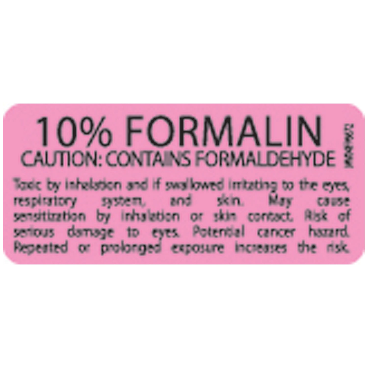 10% Formalin Labels For The Laboratory, 2_" x 1", Fluorescent Pink, 420/rl