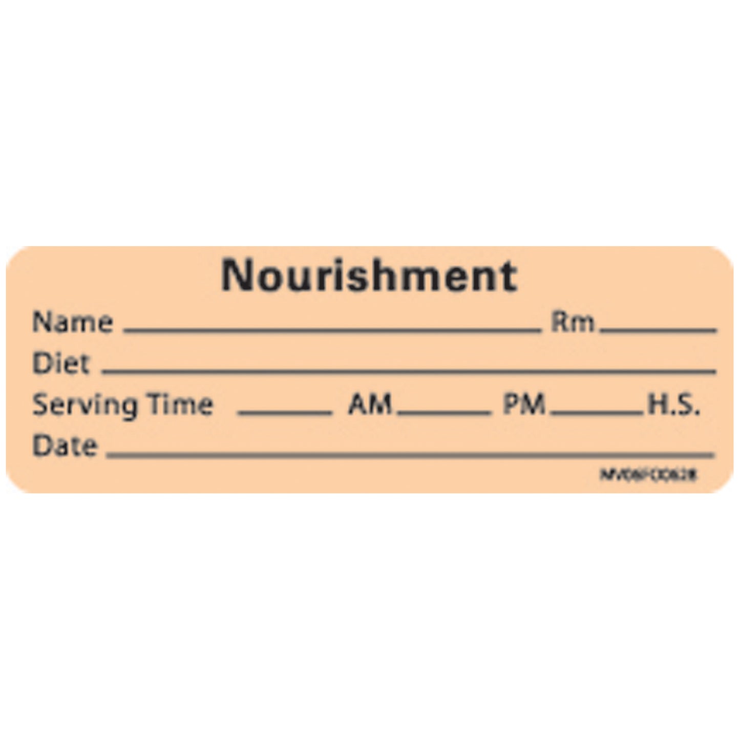 Nourishment Labels For The Dietary Dept., 2 15/16" x 1", Fluorescent Orange, 333/rl