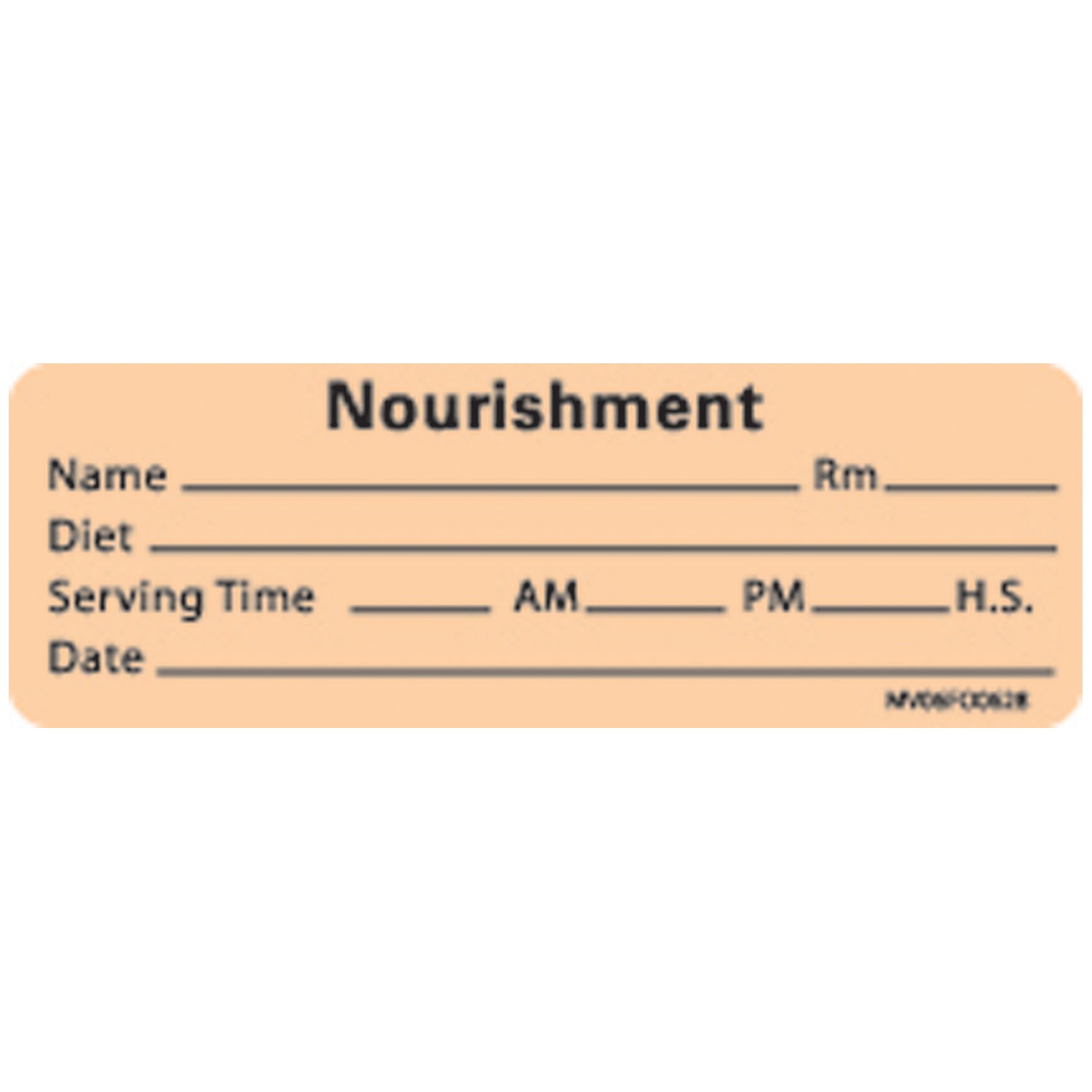 Nourishment Labels For The Dietary Dept., 2 15/16" x 1", Fluorescent Orange, 333/rl