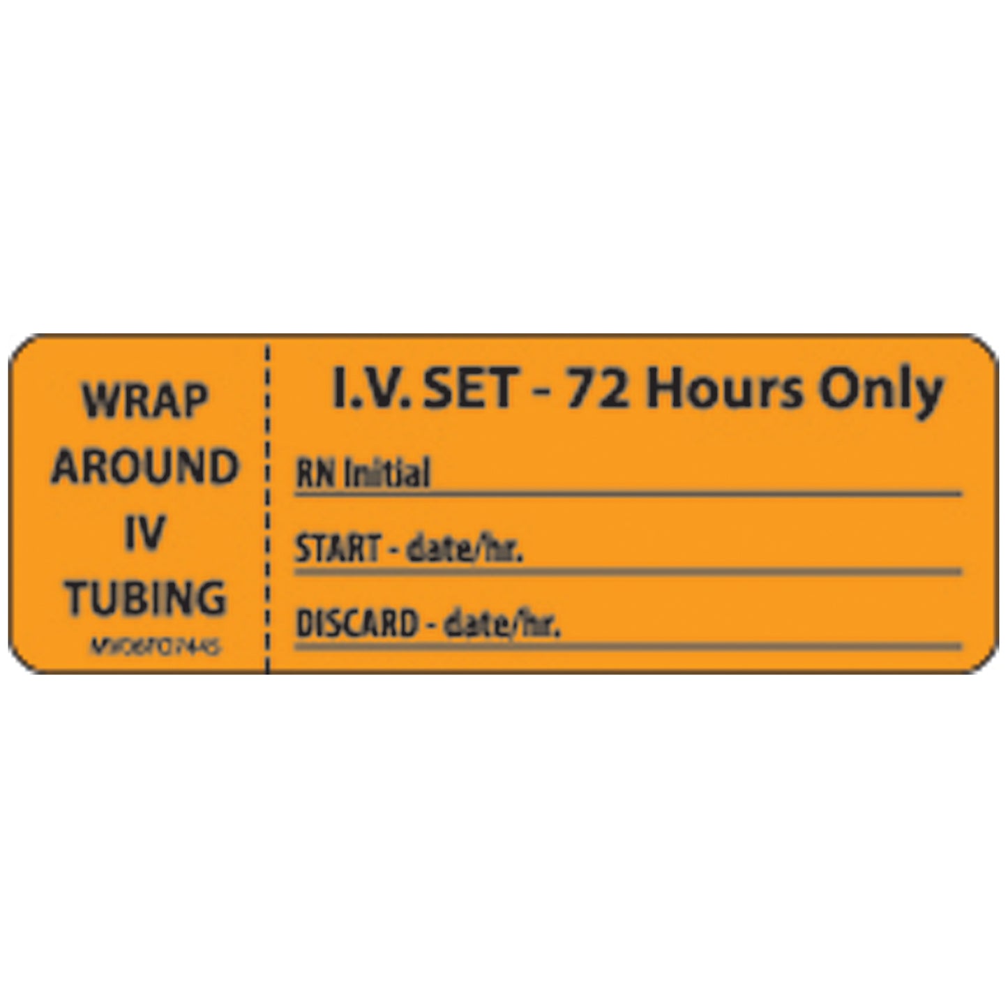 Wrap Around IV Tubing Labels For Pharmacy, 2 15/16" x 1", Fluorescent Orange, 333/rl