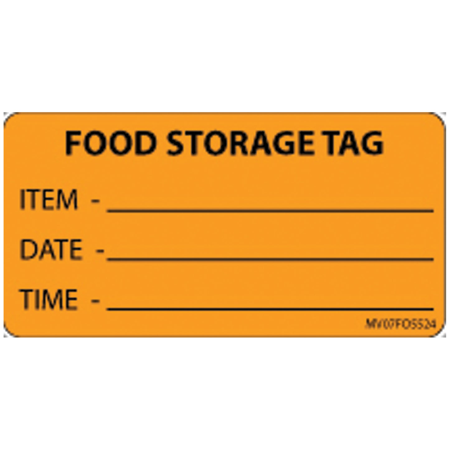 Food Storage Labels For General Purpose, For The Dietary Dept., 2 15/16" x 1_", Fluorescent Orange, 333/rl