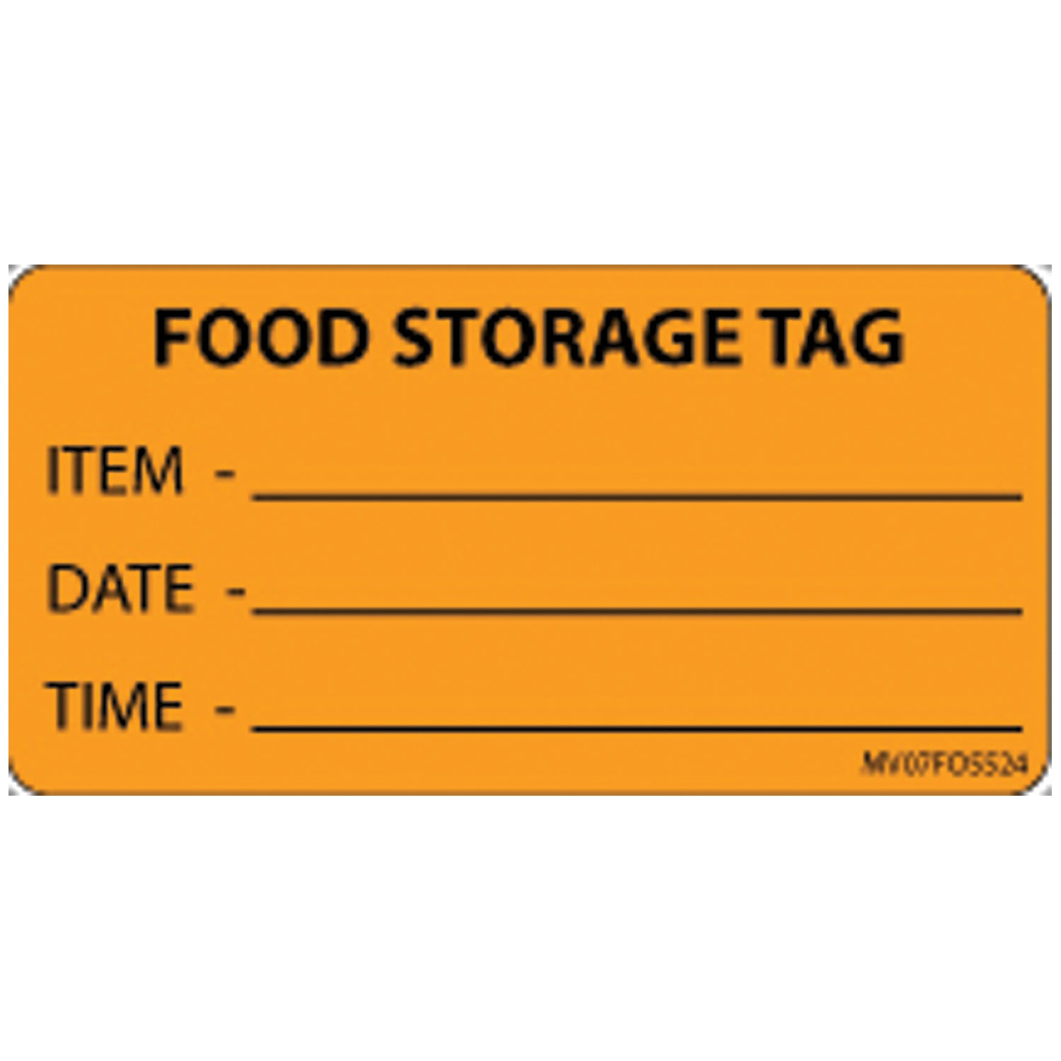 Food Storage Labels For General Purpose, For The Dietary Dept., 2 15/16" x 1_", Fluorescent Orange, 333/rl