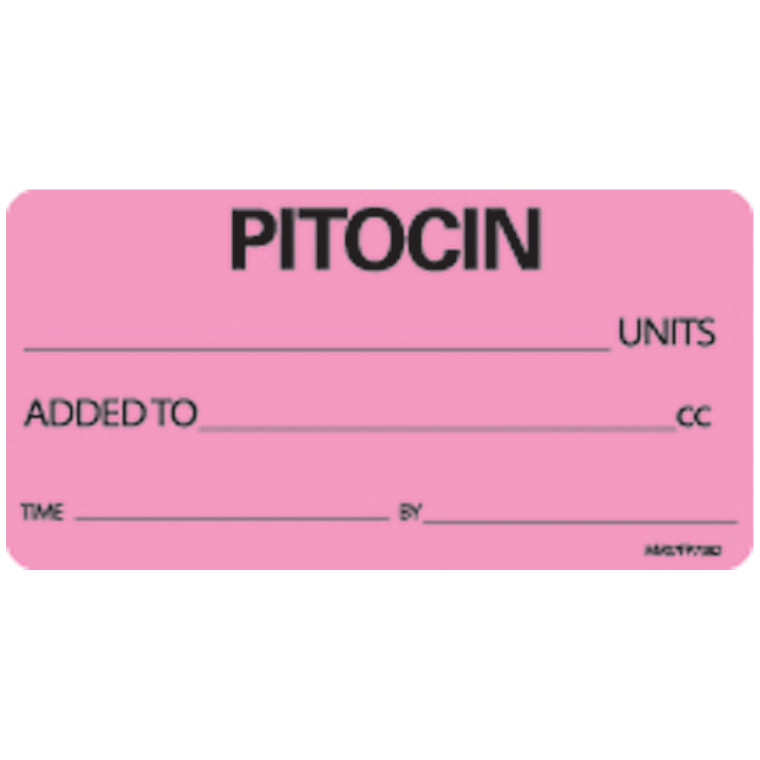 Pitocin Labels For Nursing, 2 15/16" x 1_", Fluorescent Pink, 333/rl