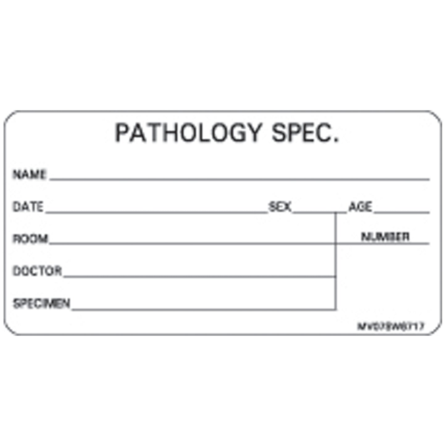 Pathology Spec Labels For The Laboratory, 2 15/16" x 1_", White, 333/rl