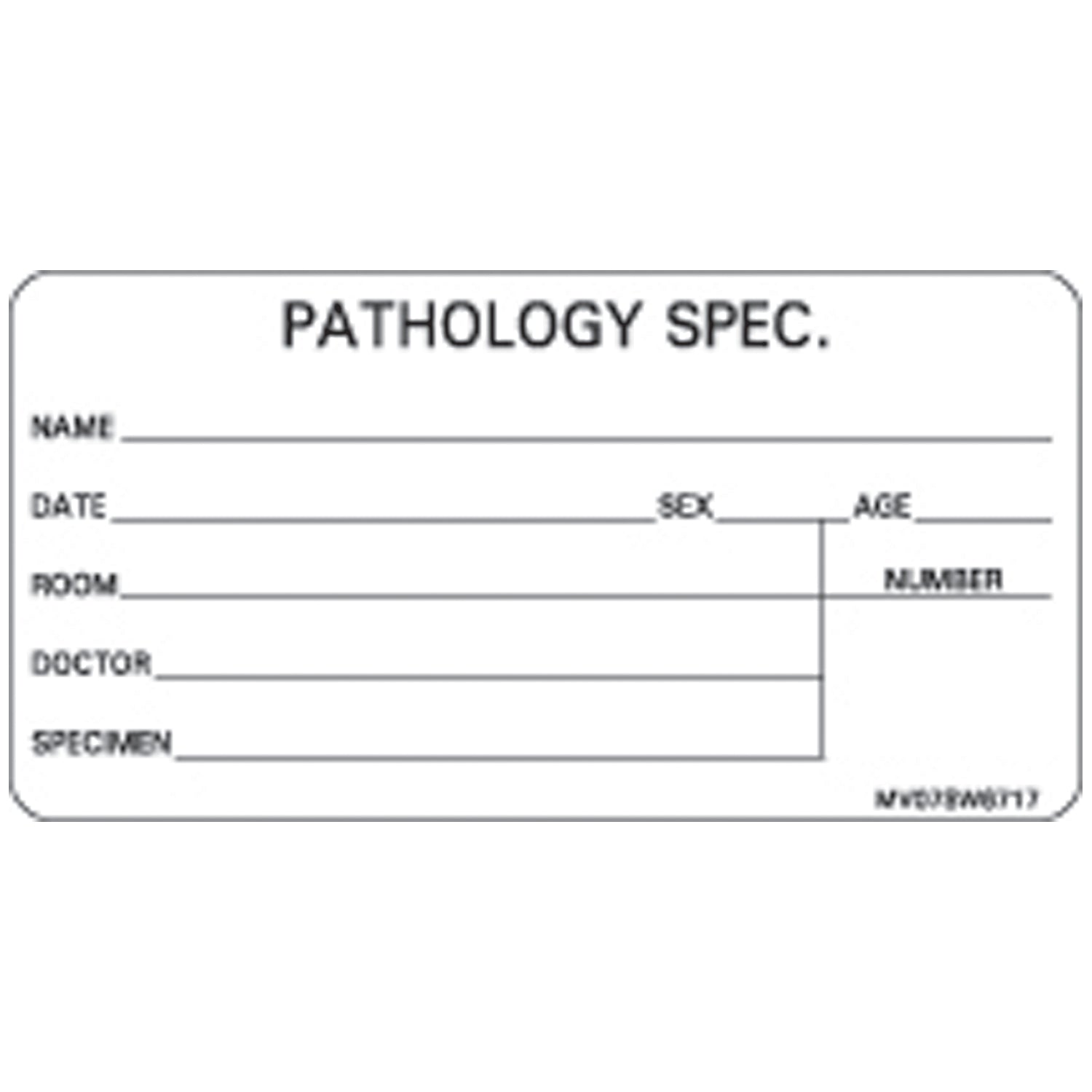 Pathology Spec Labels For The Laboratory, 2 15/16" x 1_", White, 333/rl