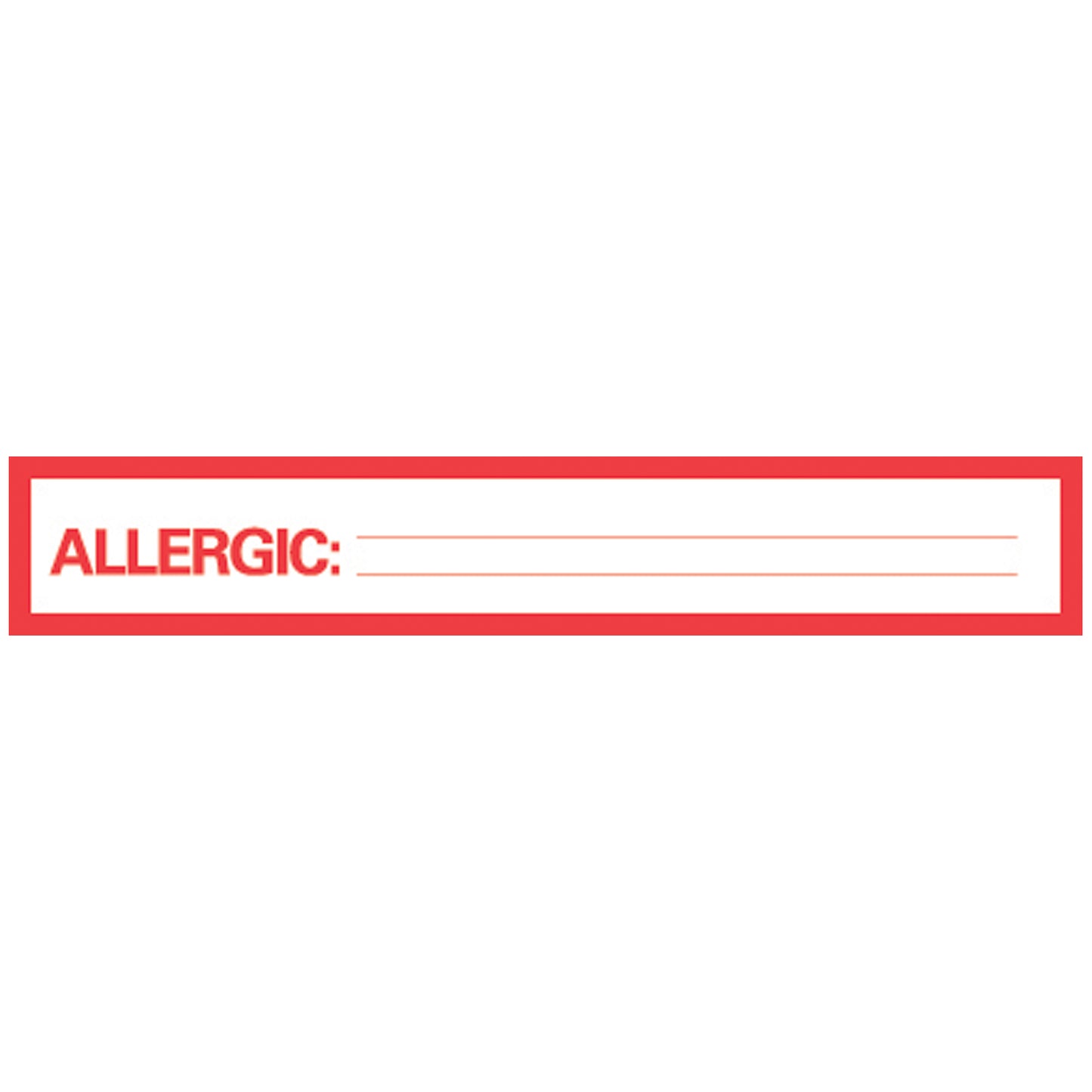 Allergic To Patient Chart Tape, 1" x 6", White