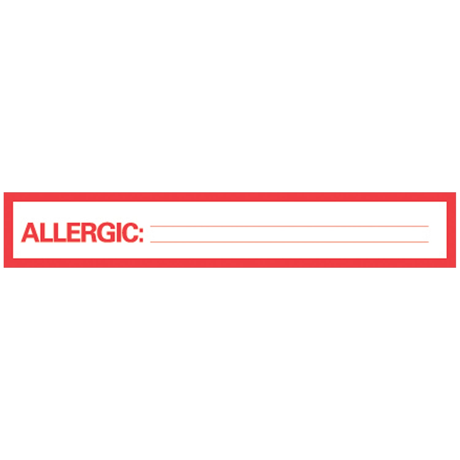 Allergic To Patient Chart Tape, 1" x 6", White