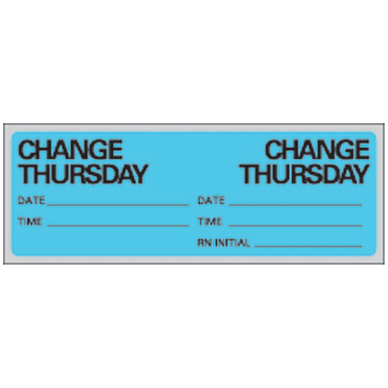 Thursday IV Set Change Labels, Standard Blue, 500/rl