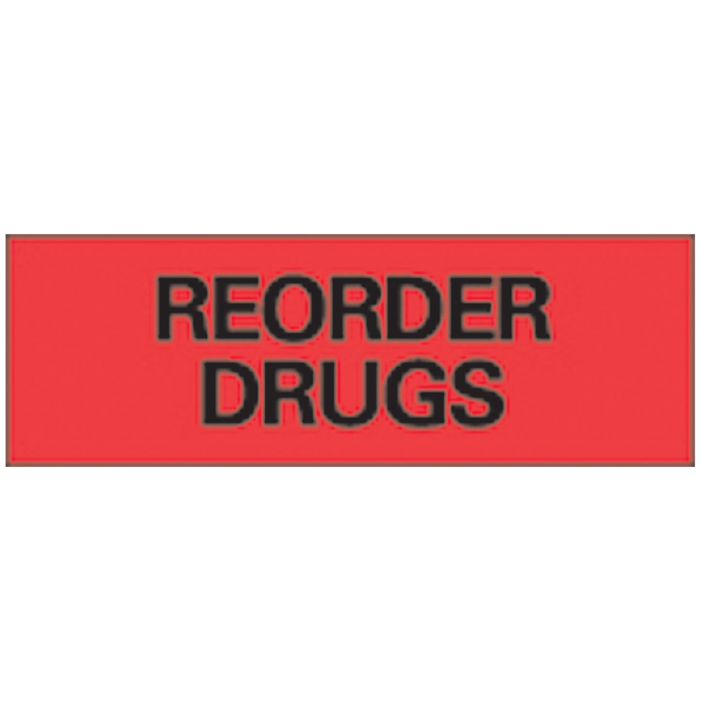 Reorder Drugs Patient Chart Labels, _" x 2_", Red, 222/rl