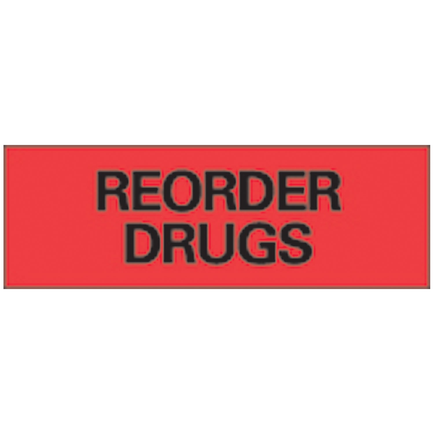Reorder Drugs Patient Chart Labels, _" x 2_", Red, 222/rl
