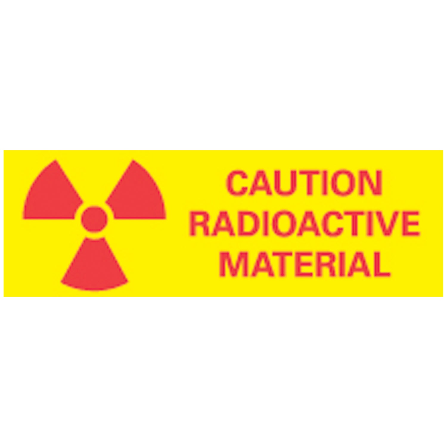 Radioactive Warning Tape, 500" Roll On 1" Core, 3" x _", Red On Yellow, 166/rl