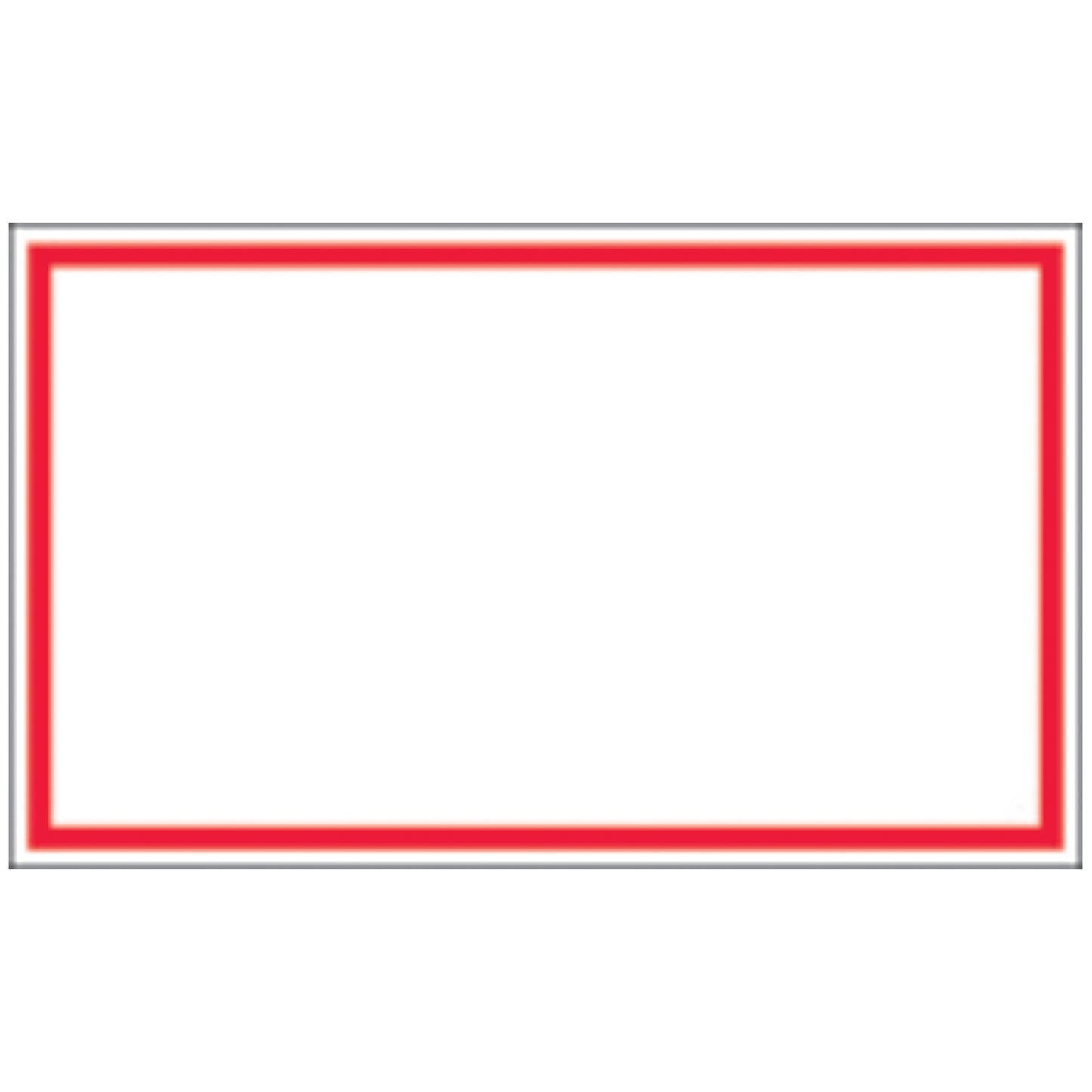 Tape Labels, 2_" x 1_" Red Border