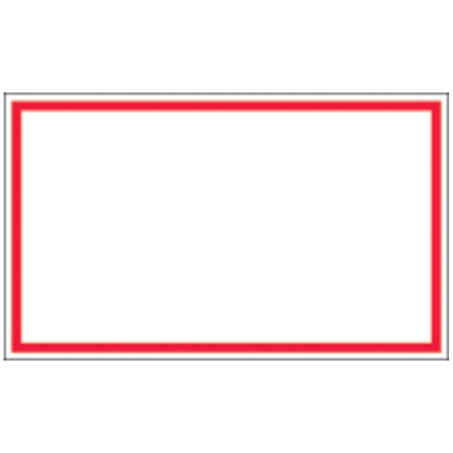 Tape Labels, 2_" x 1_" Red Border