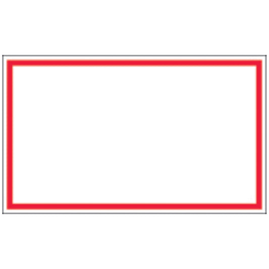 Tape Labels, 2_" x 1_" Red Border