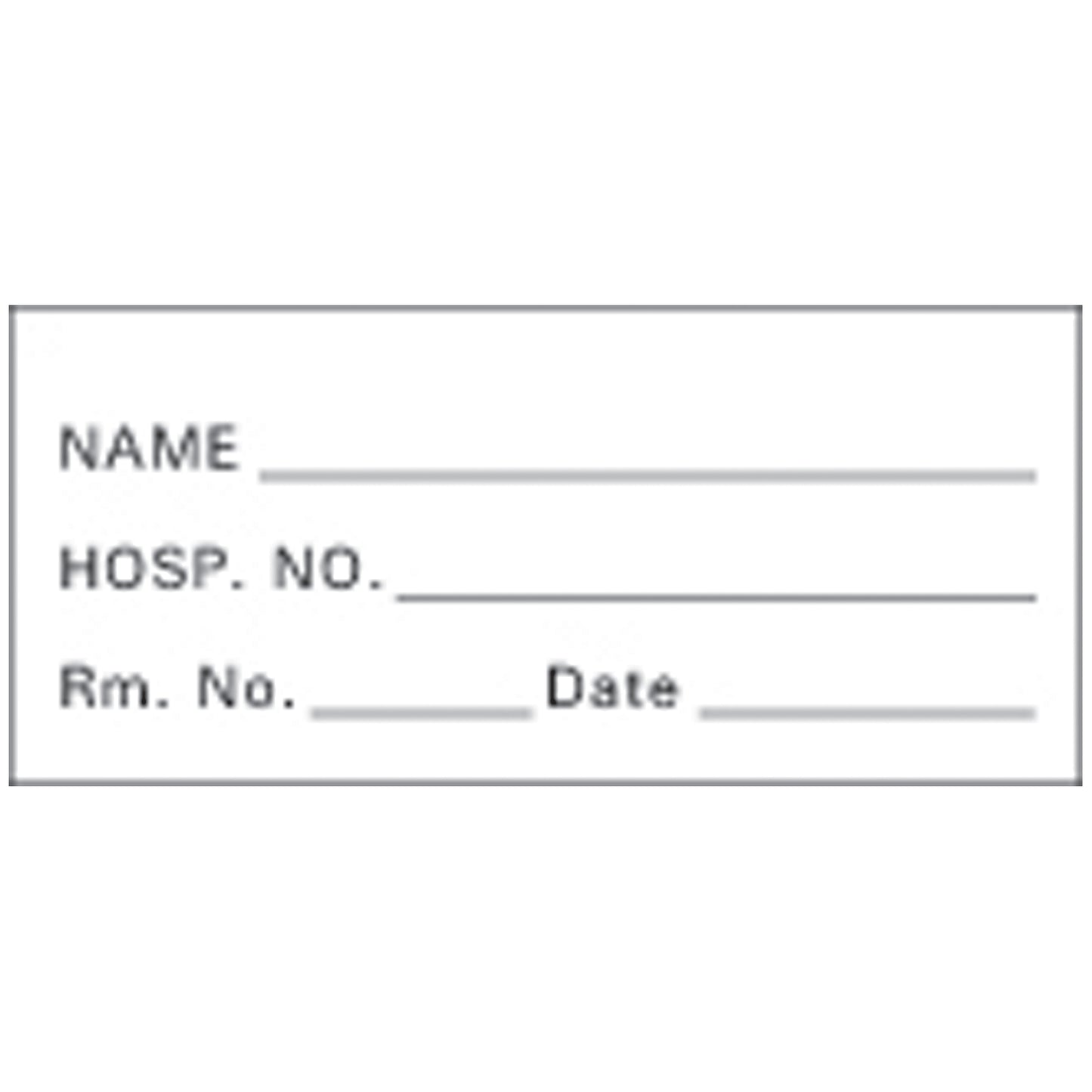 Specimen Tape, 2_" x 1", White/ Black, Imprint, 222/rl