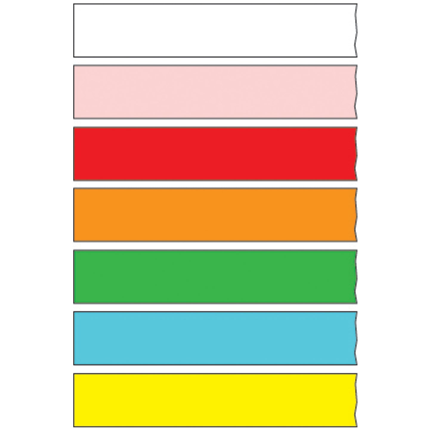 Tape Labels, _", Rainbow Pack, 500" Assorted Rolls, (Colors 1 - 7) 24/bx