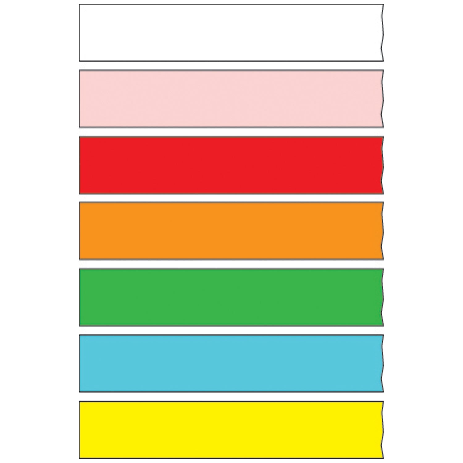 Tape Labels, _", Rainbow Pack, 500" Assorted Rolls, (Colors 1 - 7) 24/bx