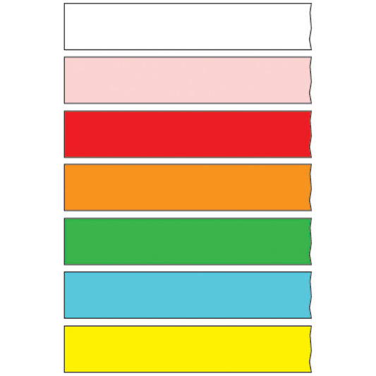 Tape Labels, _", Rainbow Pack, 500" Assorted Rolls, (Colors 1 - 7) 24/bx