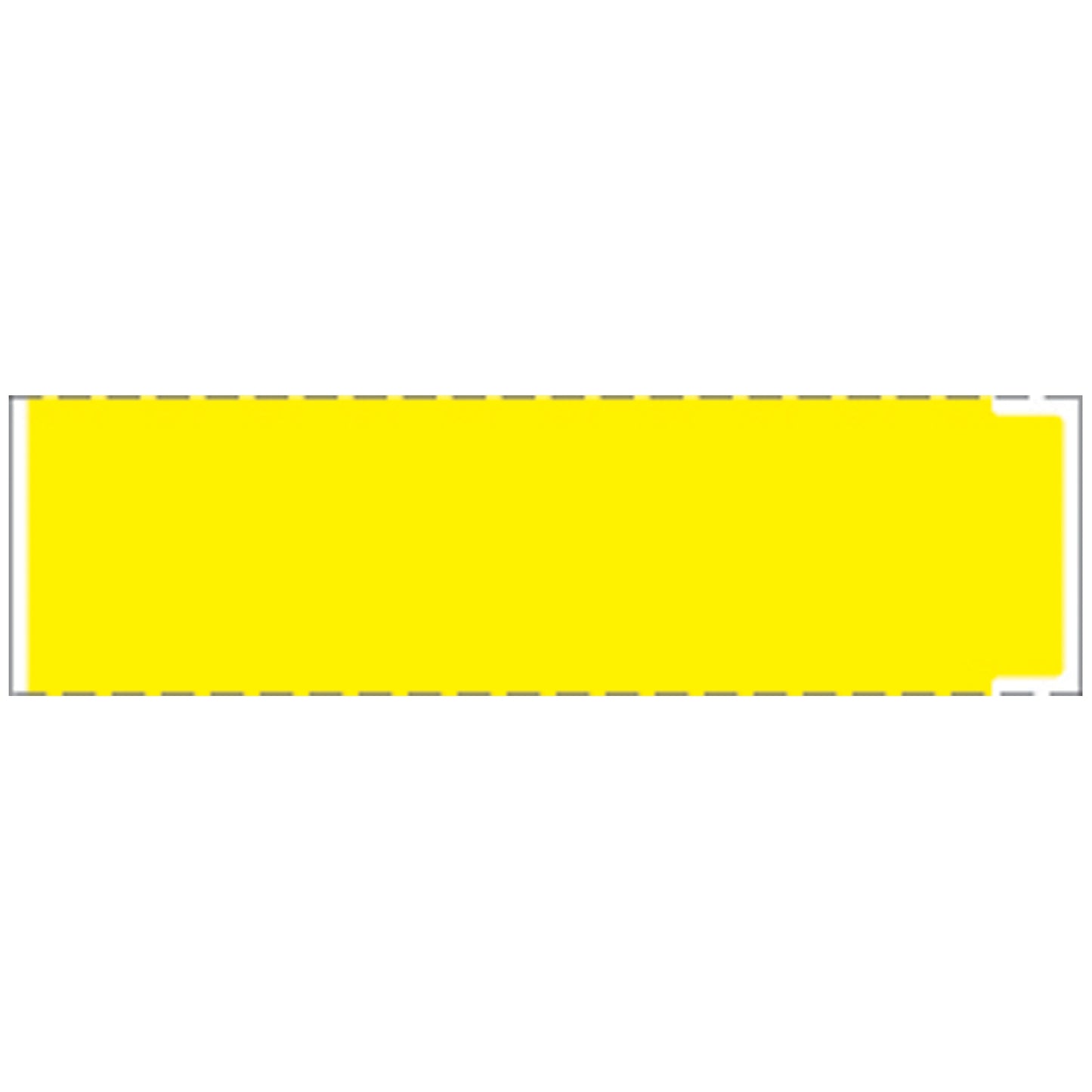 Cerner Coated Thermal Label with Notch, 1" x 3_", Yellow