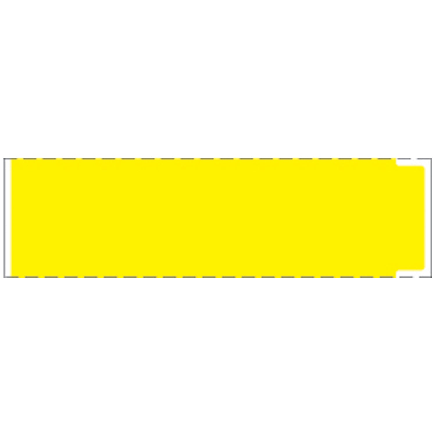 Cerner Coated Thermal Label with Notch, 1" x 3_", Yellow