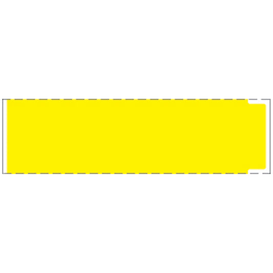 Cerner Coated Thermal Label with Notch, 1" x 3_", Yellow