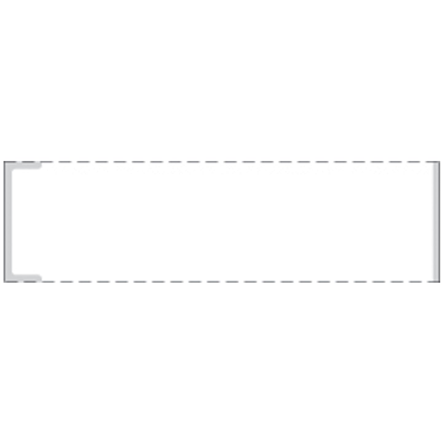Cerner Coated Thermal Label with Notch, 1" x 3_", White