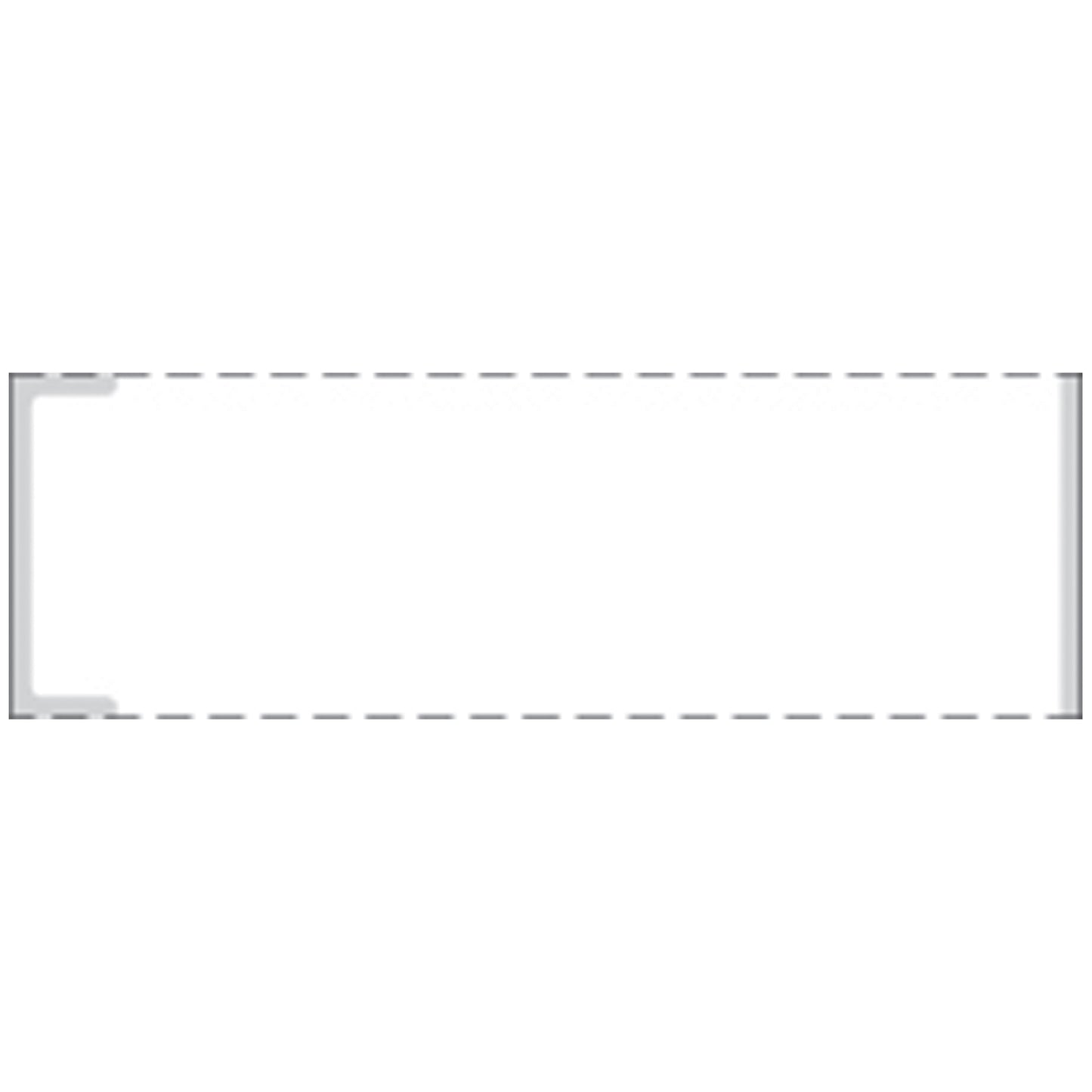 Cerner Coated Thermal Label with Notch, 1" x 3", White