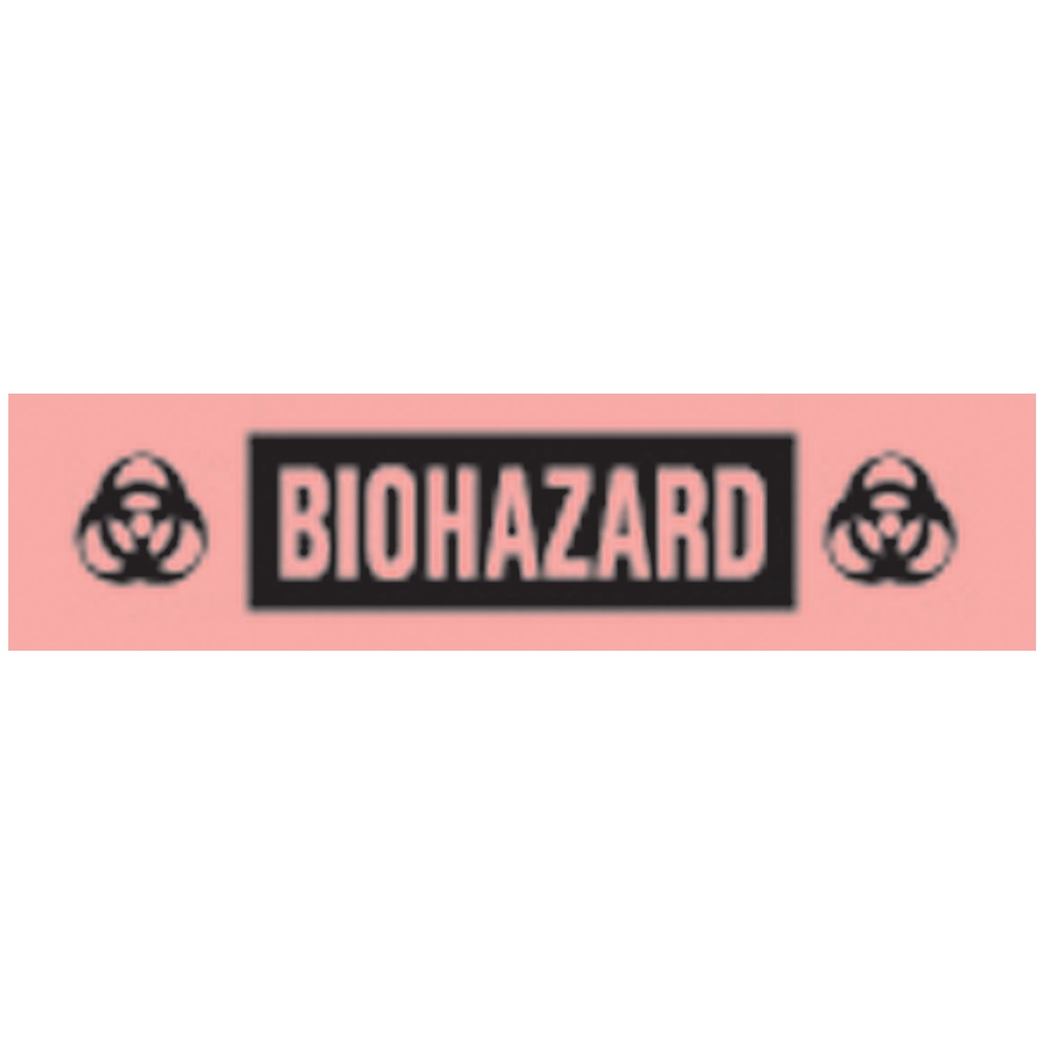 Biohazard Tape, 2" x _", 500" Roll On 1" Core, 250/rl