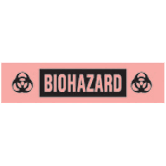 Biohazard Tape, 2" x _", 500" Roll On 1" Core, 250/rl
