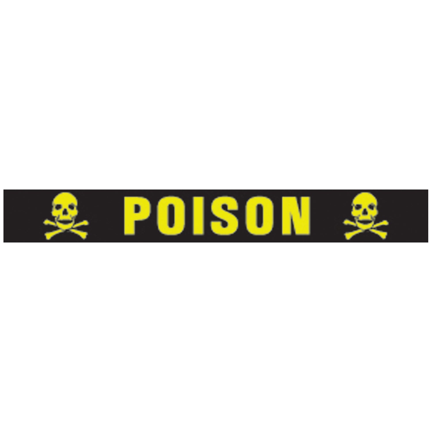 Poison Hazard Warning Label, 4" x _", Chartreuse, 500"/rl
