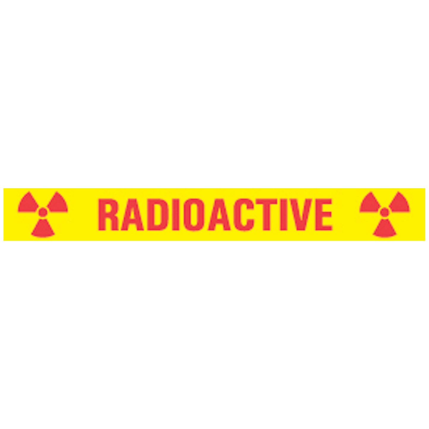 Radioactive Hazard Warning Label, 4" x _", Yellow, 500"/rl