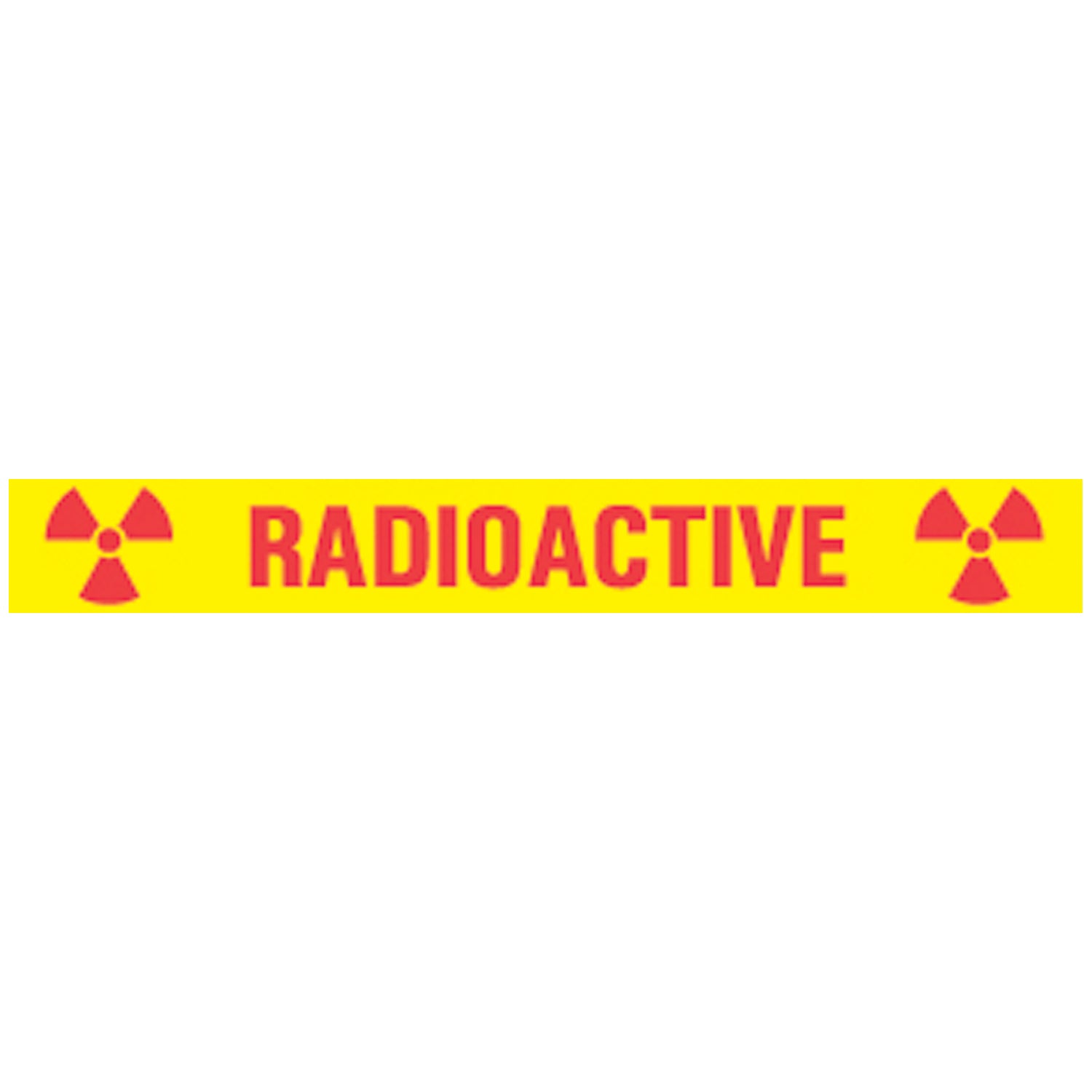 Radioactive Hazard Warning Label, 4" x _", Yellow, 500"/rl