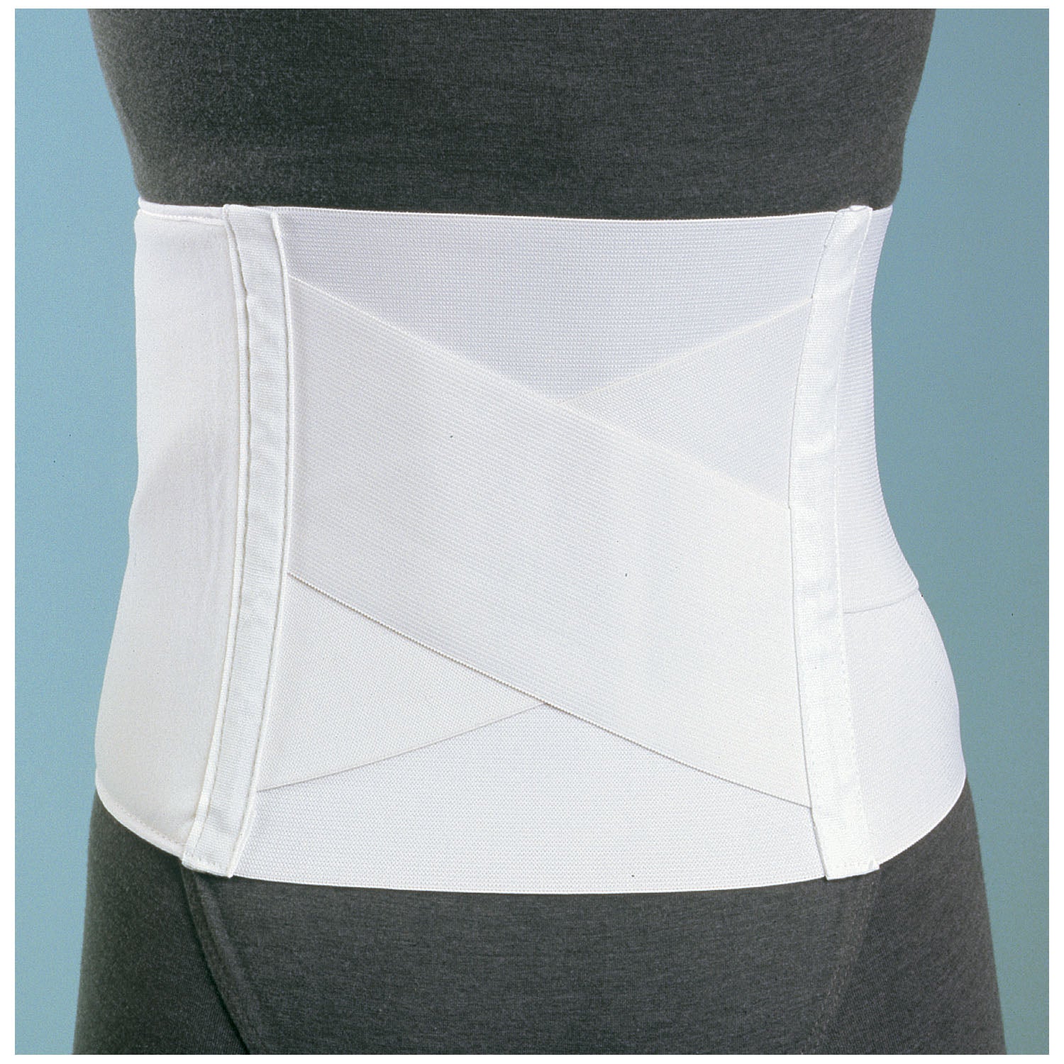 Criss-Cross Binder Support, White, 28"-50" Waist, Universal Size