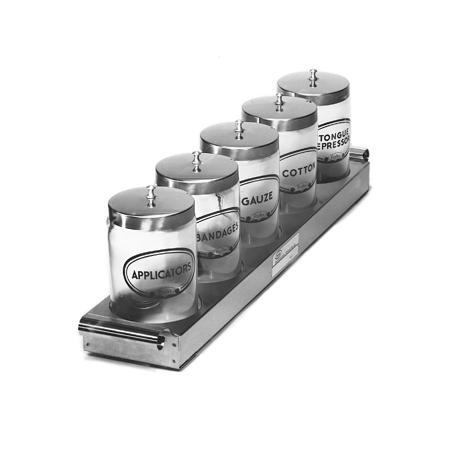 5 Hand Blown Jars, 7" x 4", Green & Platinum Labels