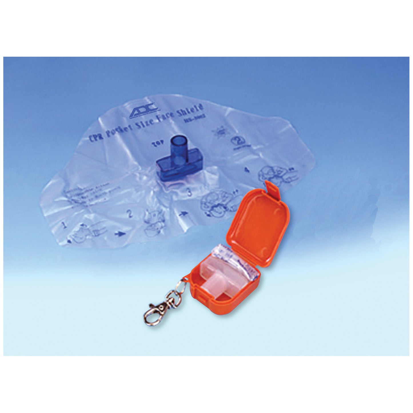 Face Shield Plus with Keychain Case, Royal Blue